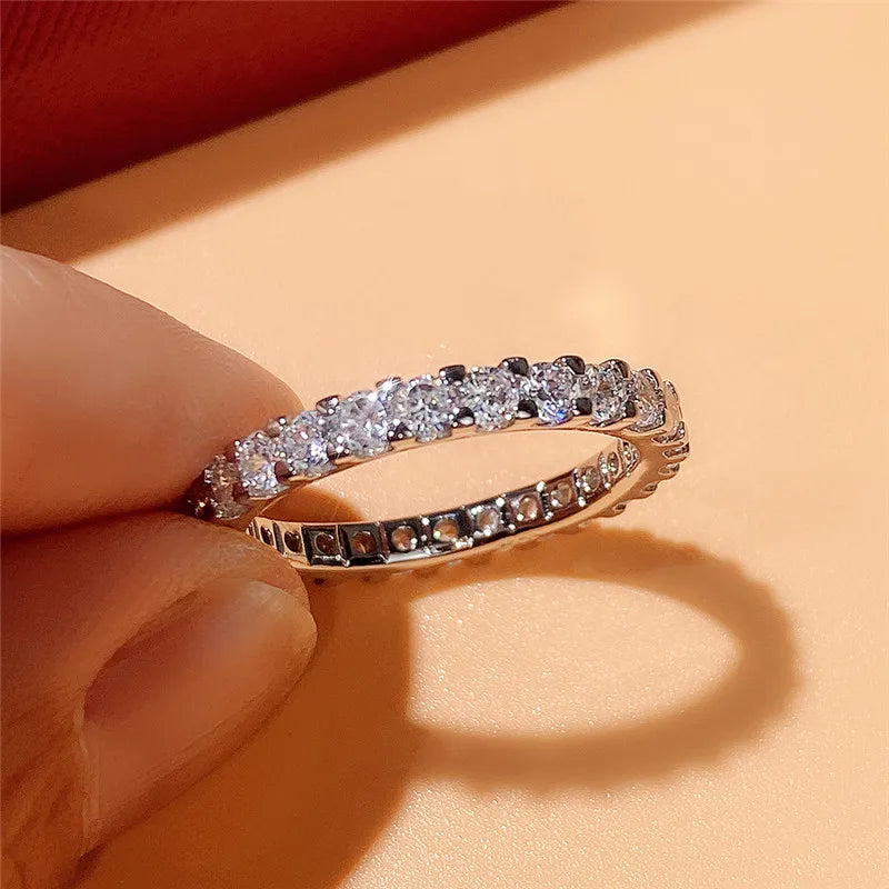 Damen Verlobungsring – Zirkonia Promise Ring Silber