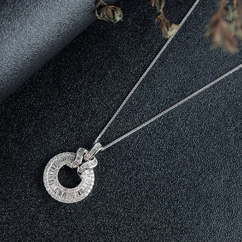 Damen Halskette mit Anhänger – Zirkonia Hochzeit & Braut