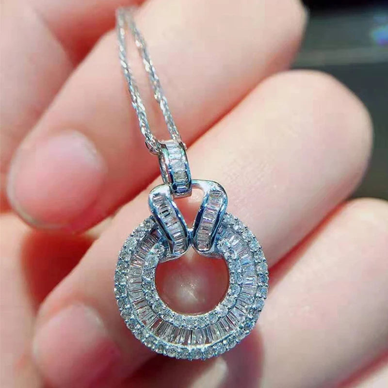 Damen Halskette mit Anhänger – Zirkonia Hochzeit & Braut