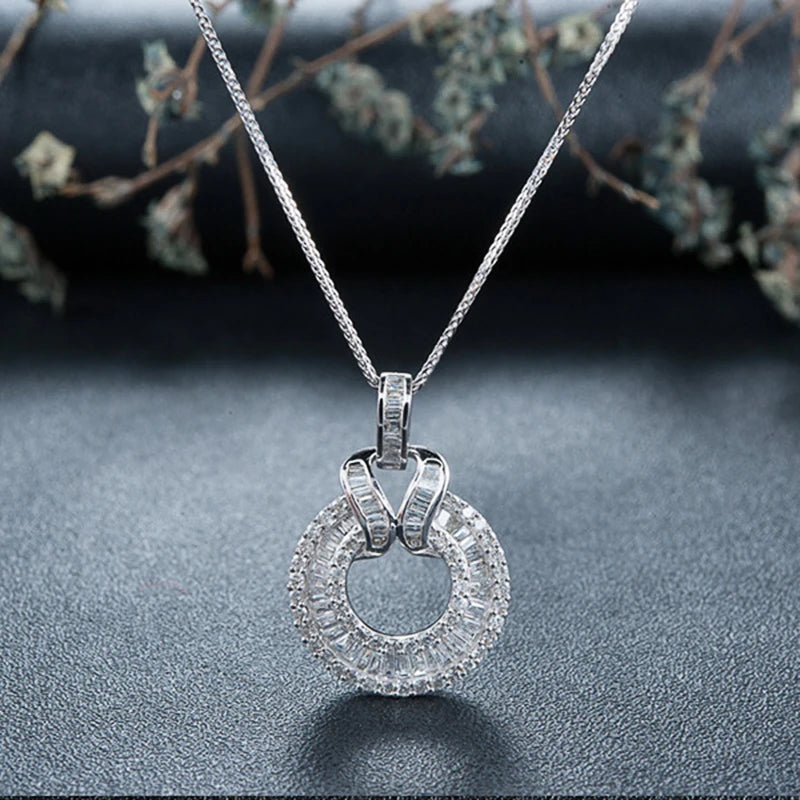 Damen Halskette mit Anhänger – Zirkonia Hochzeit & Braut