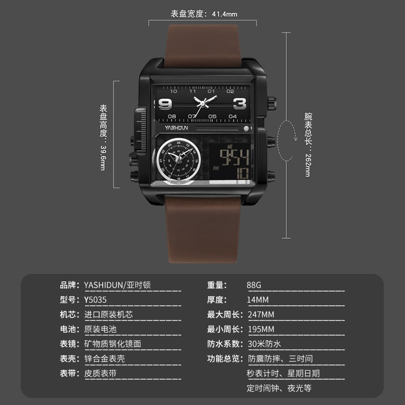 Reloj deportivo multifunción para hombre – Digital e impermeable