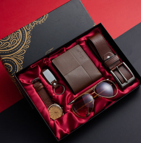 Men's watch gift set – watch, belt, glasses & wallet