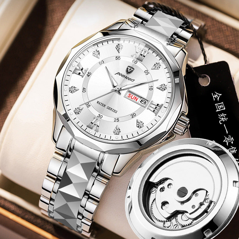 FOURRON Herren Mechanikuhr – Skelett & Diamant