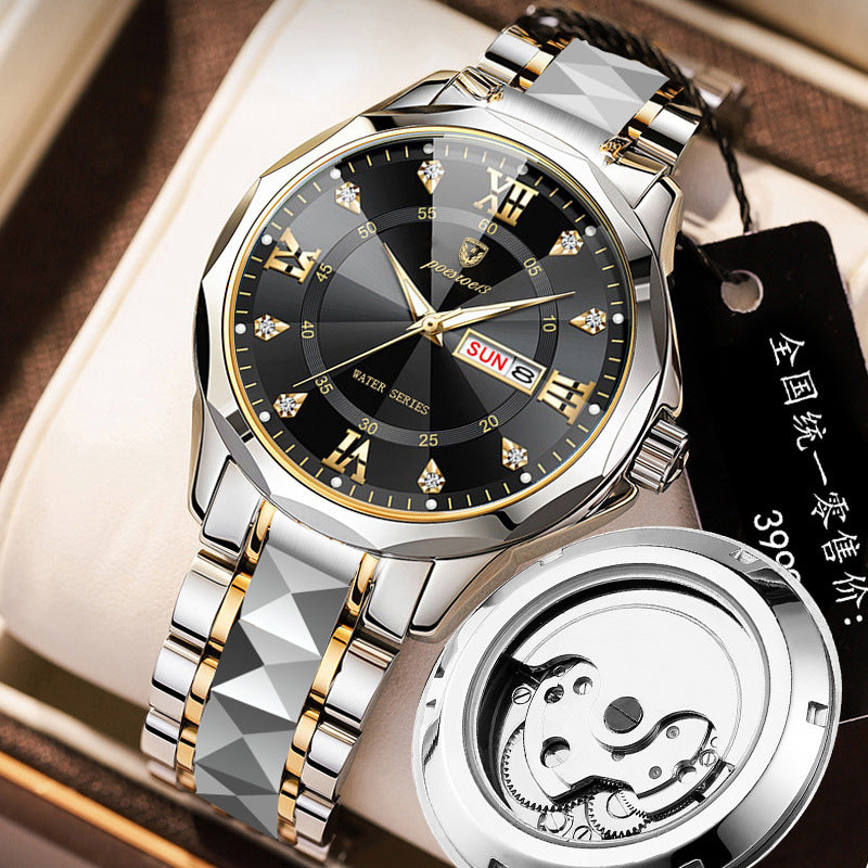 FOURRON Herren Mechanikuhr – Skelett & Diamant