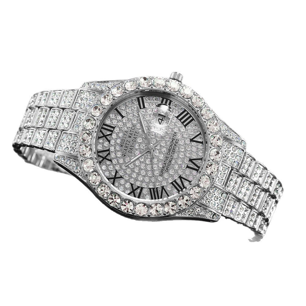 16-teiliges Diamant Uhren & Schmuck Set – Kuba Armband & Kette