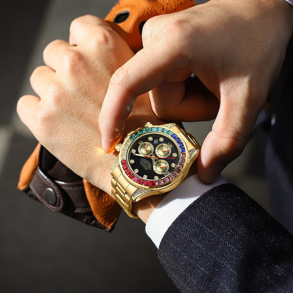 Reloj de cuarzo para hombre de negocios – Multifunción 3 manecillas