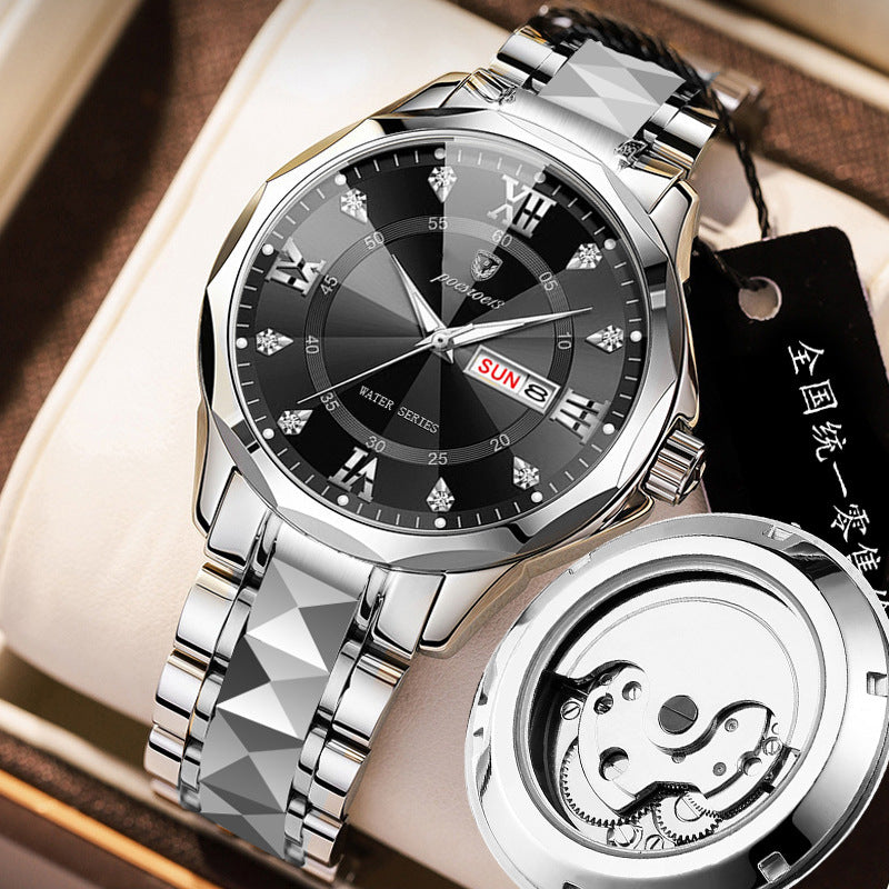 FOURRON Herren Mechanikuhr – Skelett & Diamant
