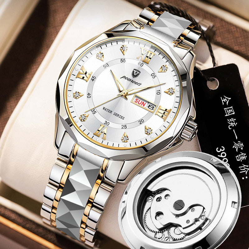 FOURRON Herren Mechanikuhr – Skelett & Diamant