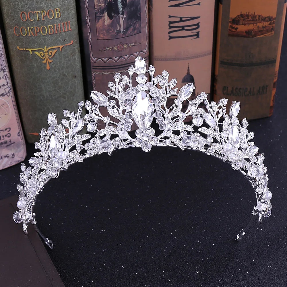 Crystal Bridal Crown & Necklace Set