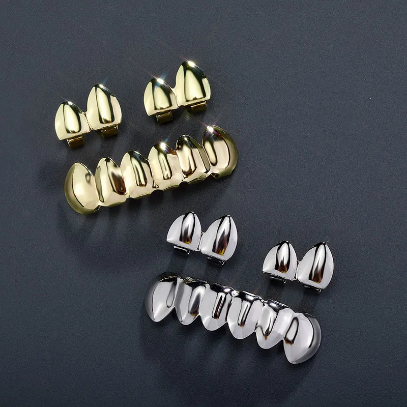 Hip Hop Grillz Gold & Silver – Vampire Fangs for Halloween & Party