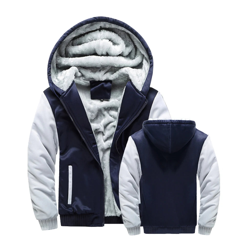 Heren fleecejack met capuchon – Dik & warm voor de winter