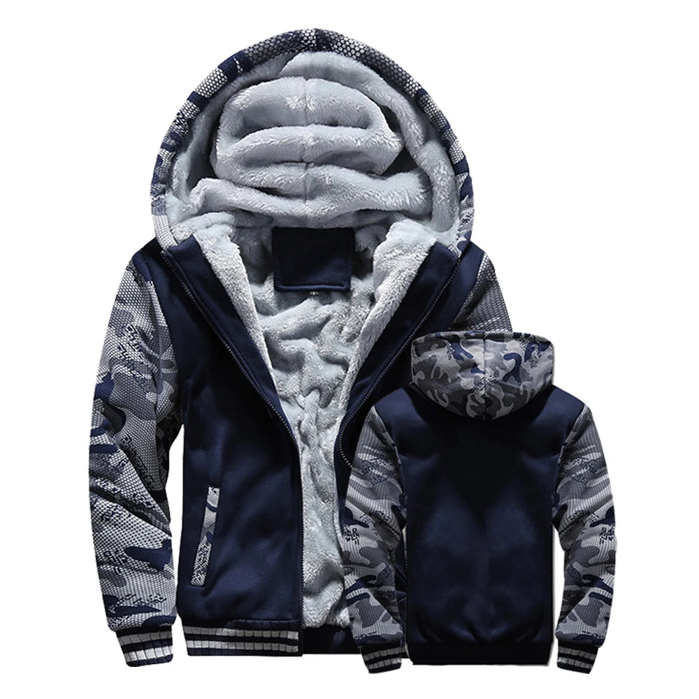 Heren fleecejack met capuchon – Dik & warm voor de winter