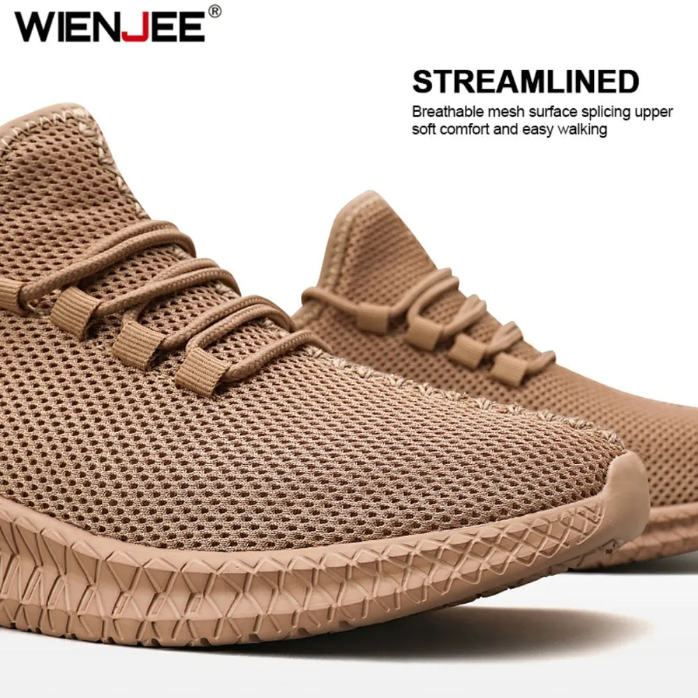 Sneaker outdoor in maglia da uomo