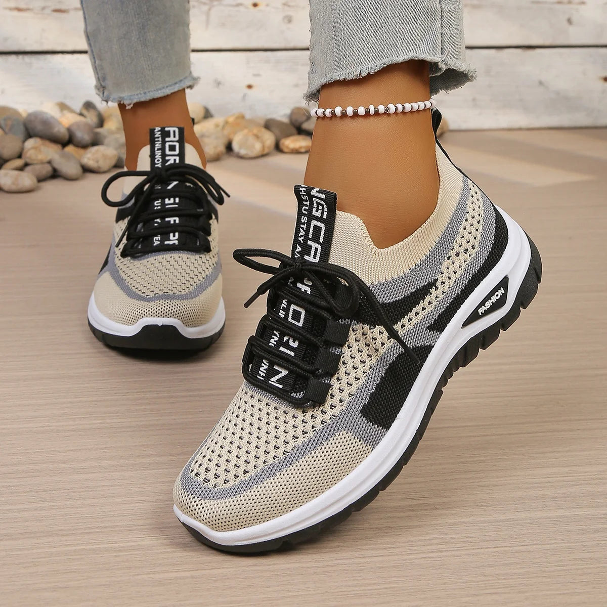 Women's Two-Color Fashion Sneaker