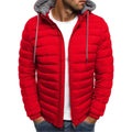 Chaqueta acolchada con capucha para hombre – Multicolor, casual y cálida