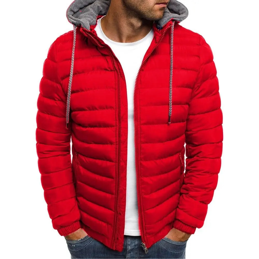 Herren Steppjacke mit Kapuze – Casual Streetwear Mehrfarbig