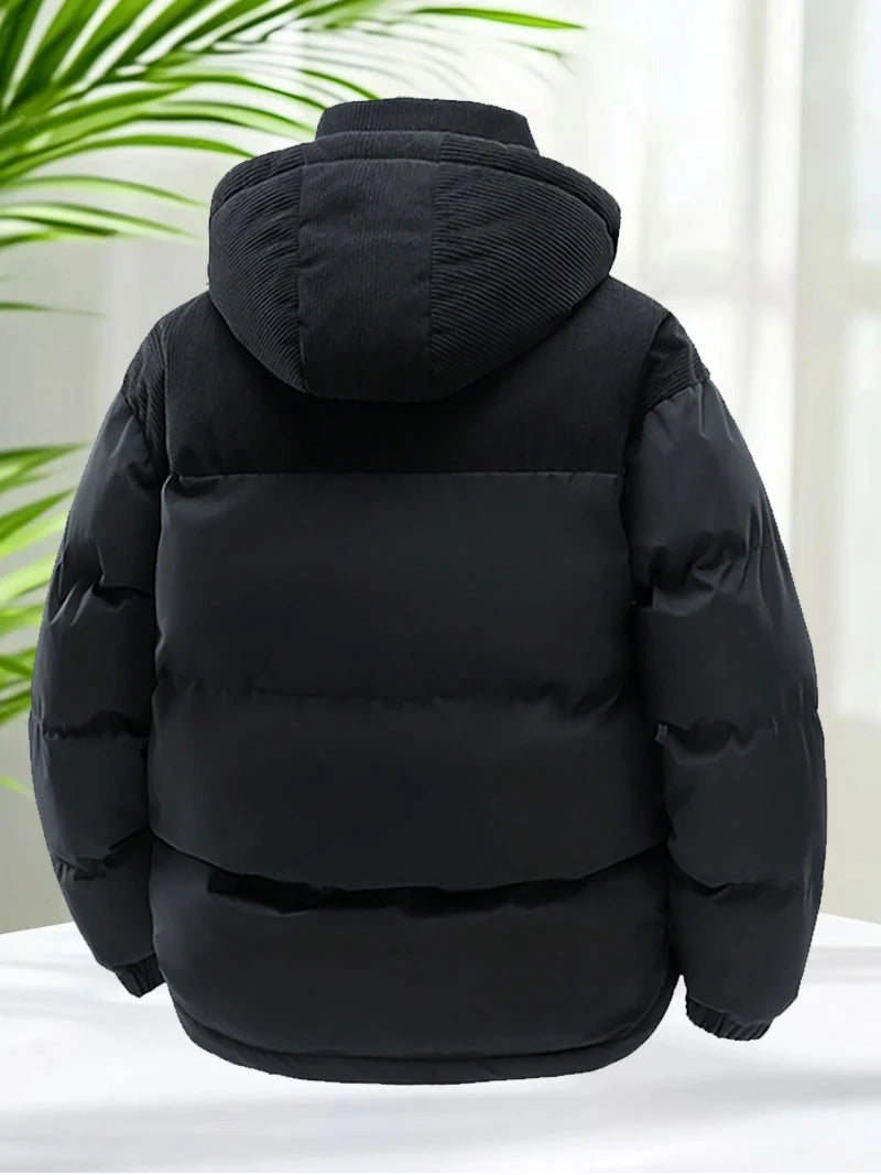 Herren Winterjacke Puffer – Gepolstert, Kapuze & Streetwear