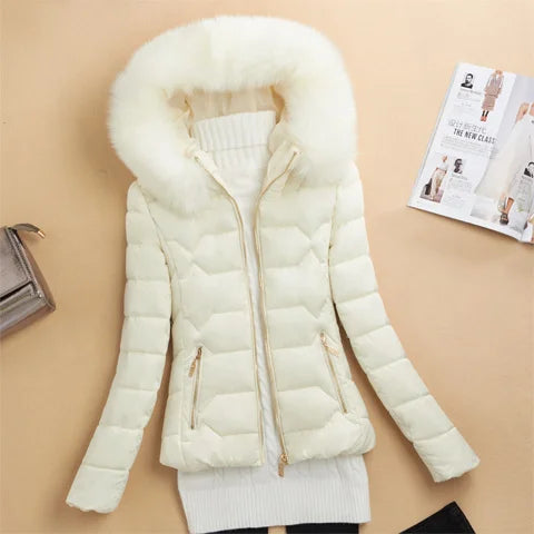Langer Parka Damen – Pelzkragen & Warm für den Winter