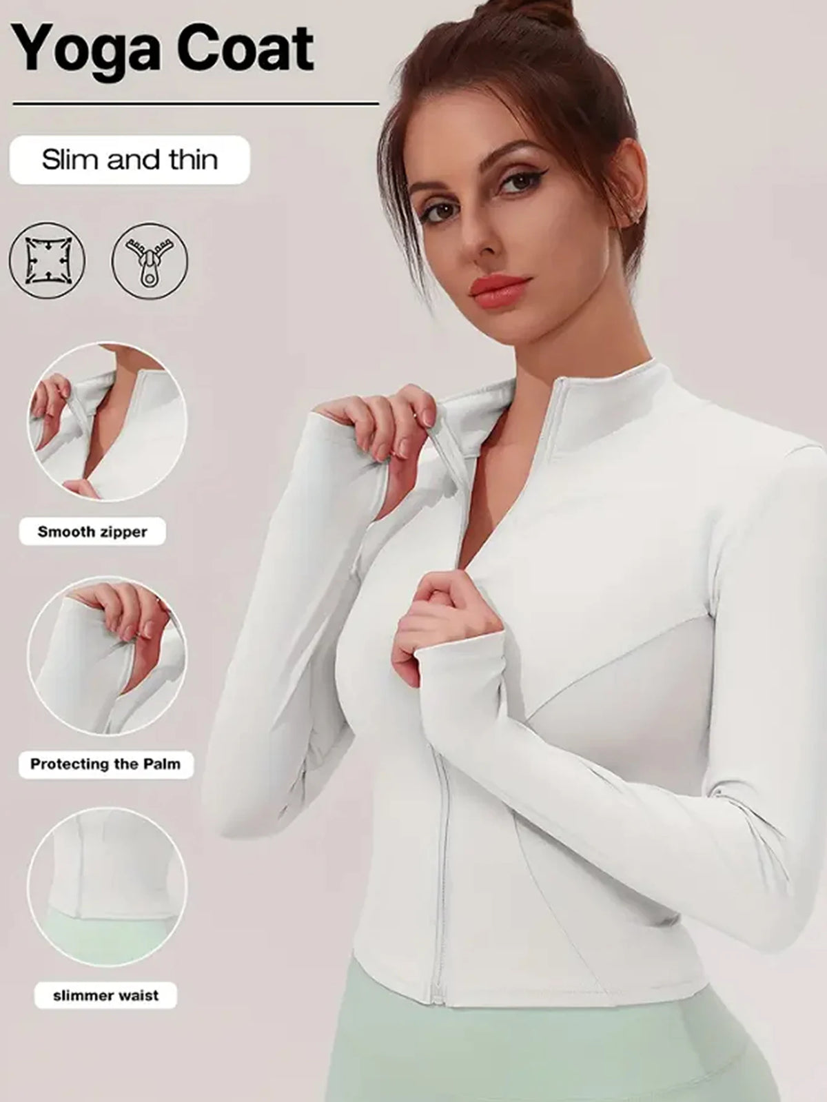 Professionelle elastische, schnell trocknende Sportjacke für Damen, Frühling und Sommer, Yoga-Oberteil, eng anliegend, zum Abnehmen, Laufen, Radfahren und Fitness