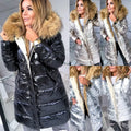 Chaqueta acolchada para mujer – Piel sintética y cálida para el invierno