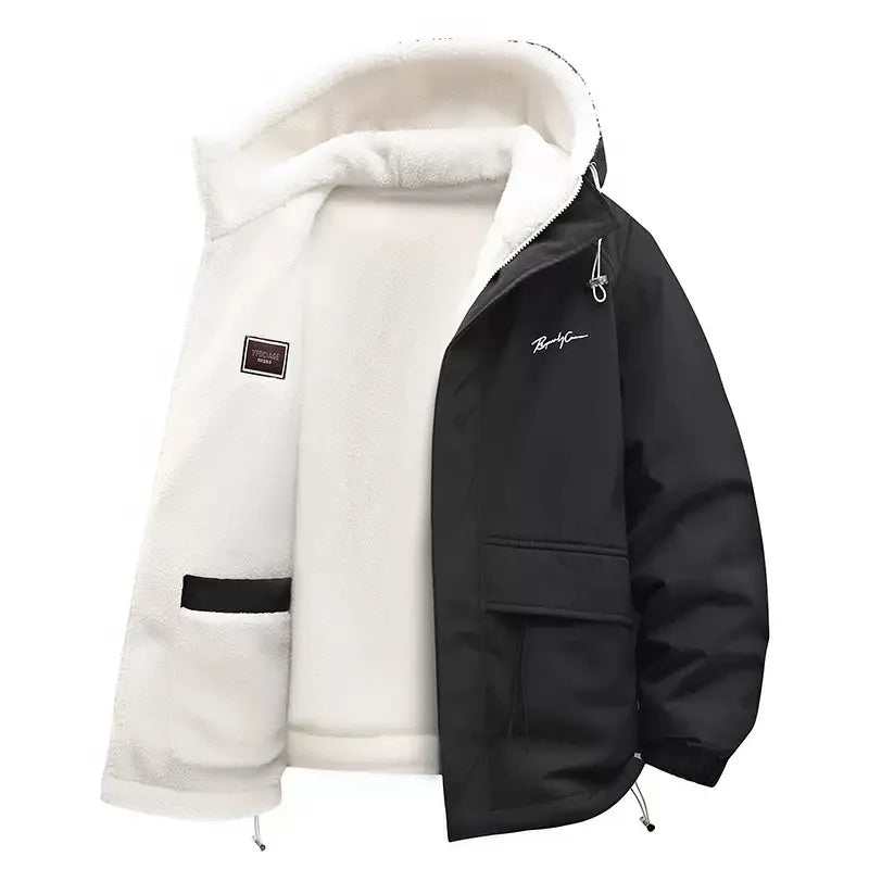 Herren Kapuzenjacke Dick Fleece – Warm & Oversized bis 4XL