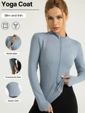 Professionelle elastische, schnell trocknende Sportjacke für Damen, Frühling und Sommer, Yoga-Oberteil, eng anliegend, zum Abnehmen, Laufen, Radfahren und Fitness