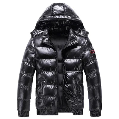 Herren Glänzende Bomberjacke – Warm & Casual Herbst Winter