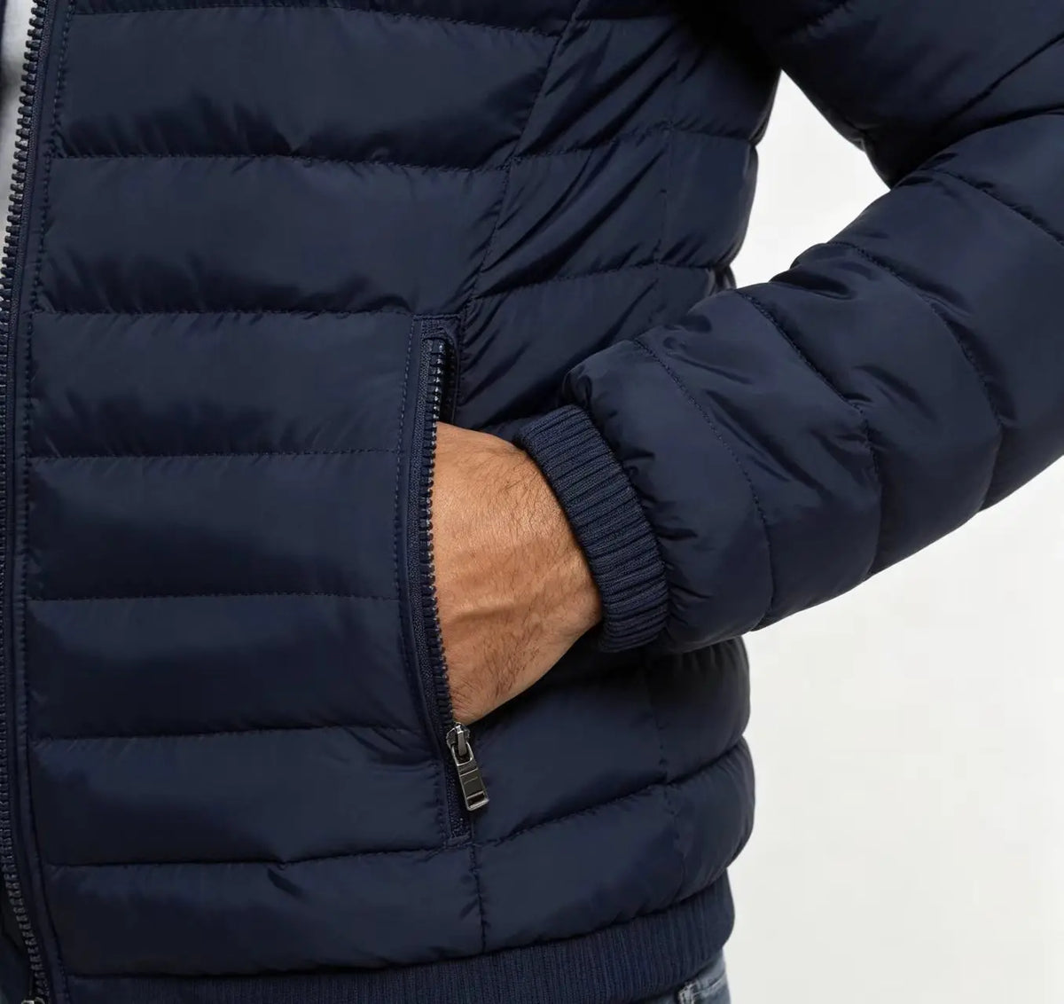 Herren Steppjacke mit Kapuze – Casual Streetwear Mehrfarbig