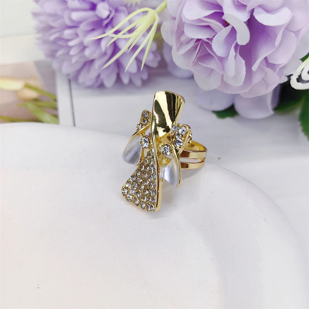 Luxury Two-Tone Bridal Jewelry Set
