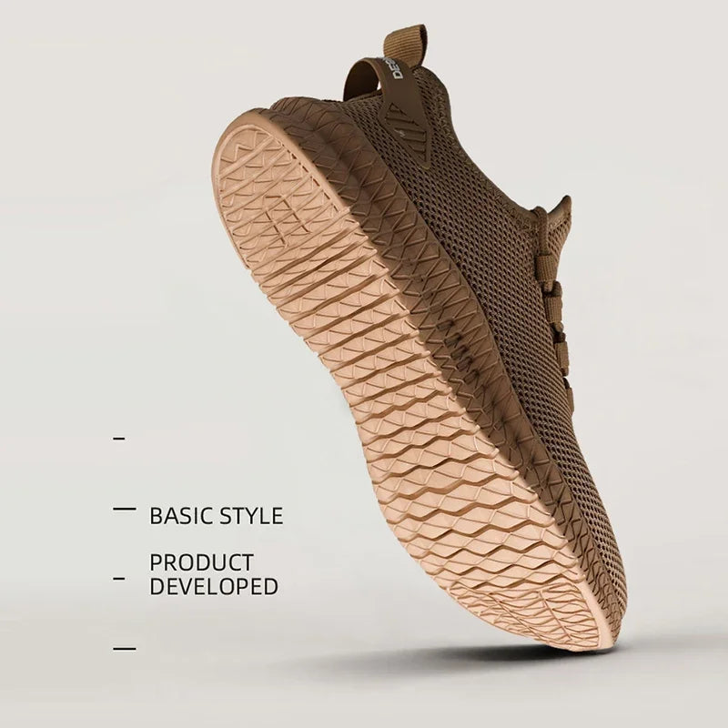 Sneaker outdoor in maglia da uomo