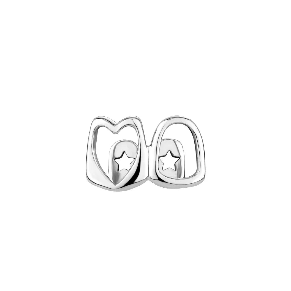 Glossy Finish Teeth Grillz Top Bottom Set Anti Slip Eco-friendly Copper Teeth Grillz Caps Gold Silver Teeth Jewelry Events