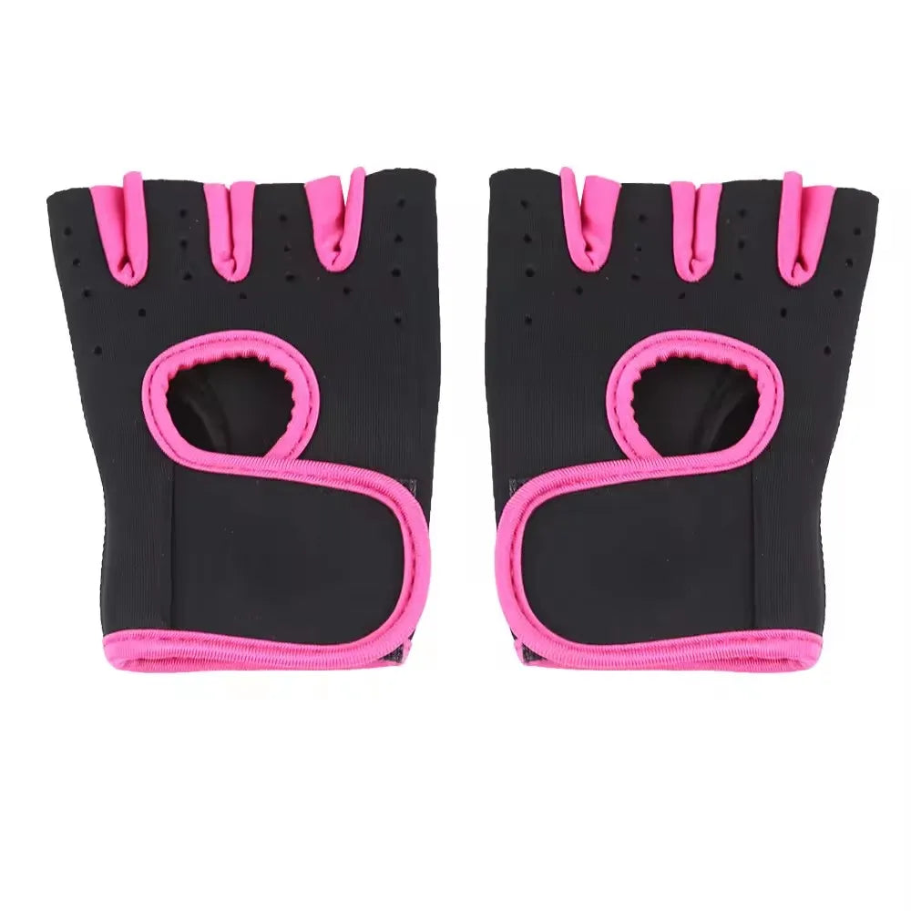 Atmungsaktive Halbfinger-Trainingshandschuhe, Rutschfeste Gewichtheber-Gym-Handschuhe, Rutschfeste Handfläche für Radfahren, Bergsteigen, Fitness
