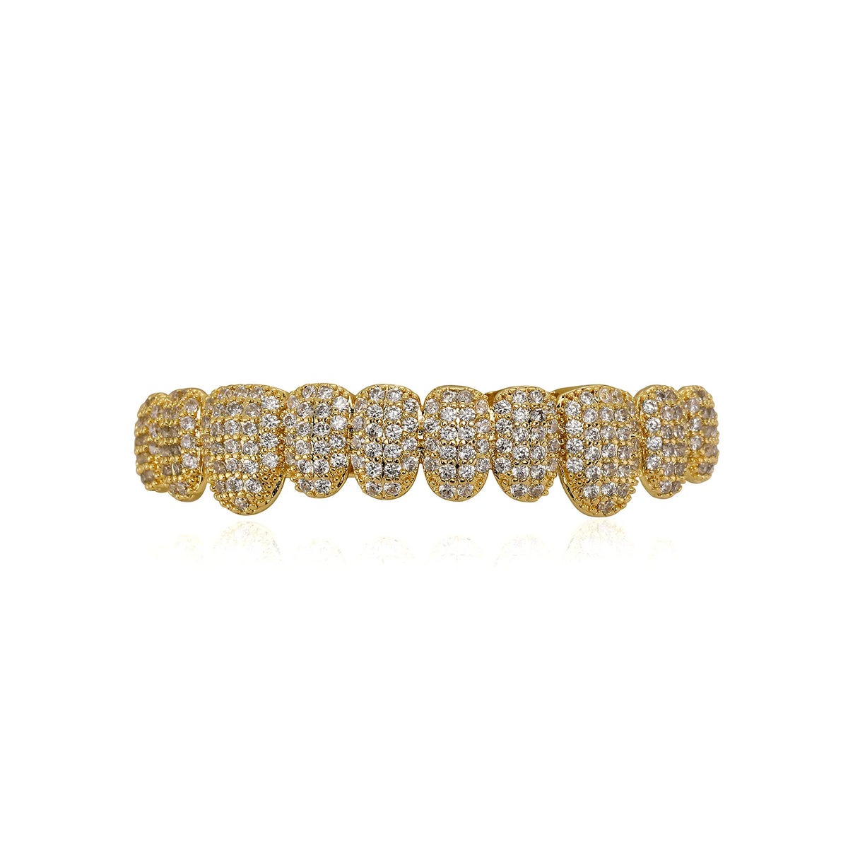 TOPGRILLZ 14K Gold Grillz – Iced Out CZ 10+10 Teeth