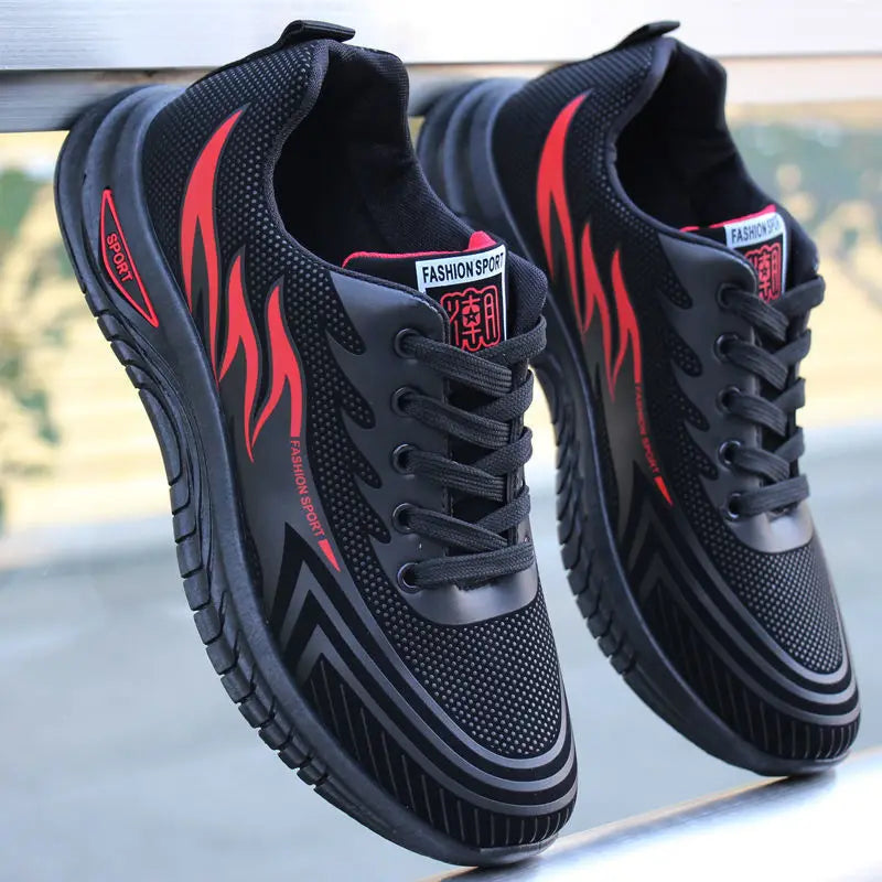 Baskets décontractées pour hommes, chaussures de sport respirantes, chaussures de printemps à la mode pour hommes, antidérapantes, résistantes à l'usure, chaussures de course pour hommes en plein air