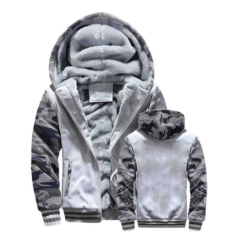 Heren fleecejack met capuchon – Dik & warm voor de winter