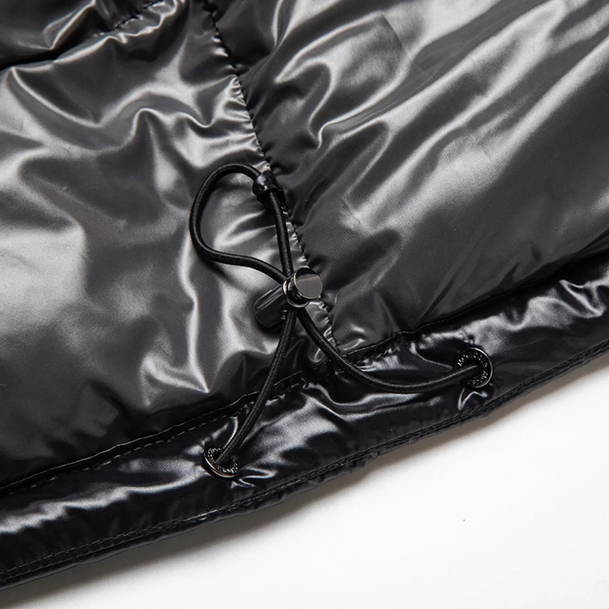 Herren Daunenjacke Glänzend – Echt Weiße Entendaunen & Kapuze