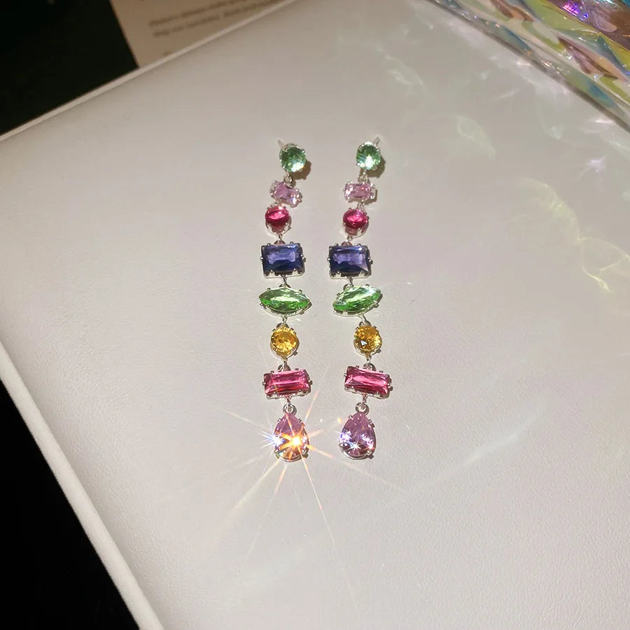 18K Gold Crystal Zircon Necklace