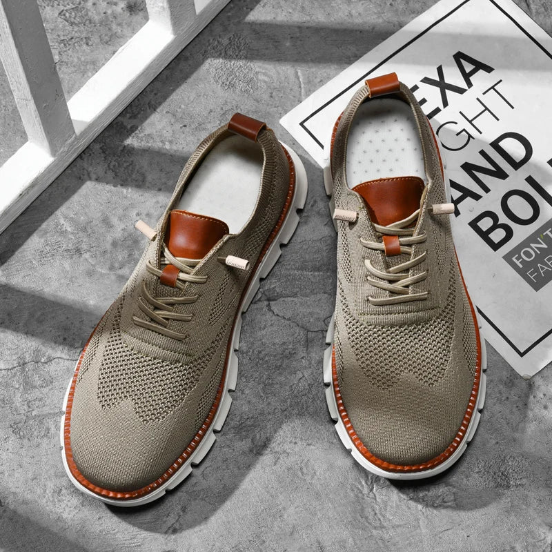 Sneaker da passeggio slip-on in maglia da uomo