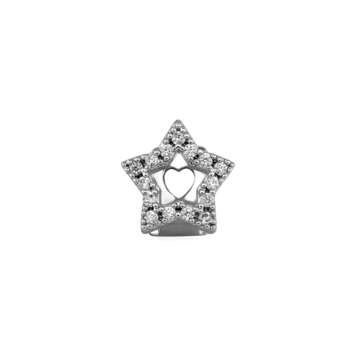Iced Out Five-Pointed Star Single Teeth Grillz Zircon Tooth Caps Decor Dental Grills For Women Men Punk Jewelry