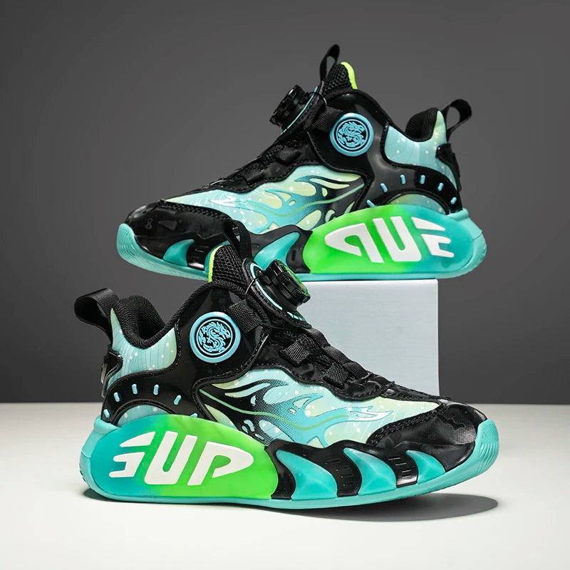Kinder Basketball Schuhe – Drehverschluss für Jungen & Mädchen
