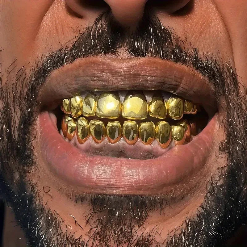 Hip Hop Grillz Gold & Silver – Vampire Fangs for Halloween & Party