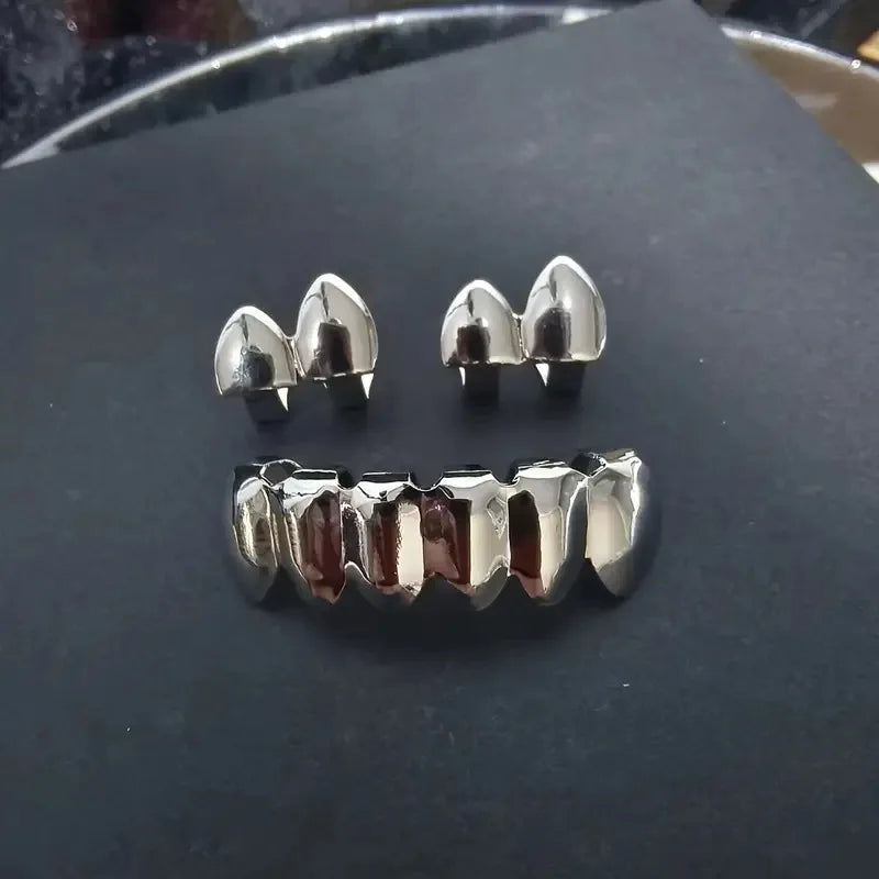 Hip Hop Grillz Gold & Silver – Vampire Fangs for Halloween & Party