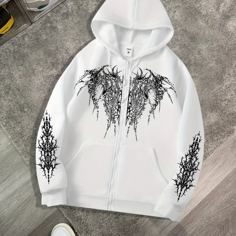 Heren Gothic Hoodie Jack – Streetwear Zipper Herfst Winter