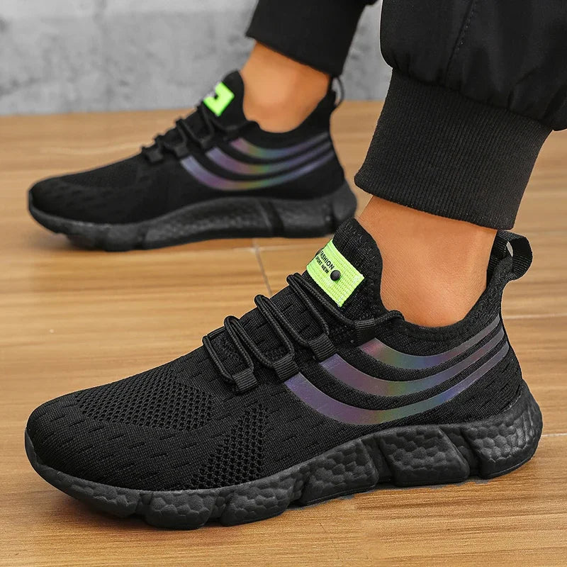 Men Casual Sports Shoes Breathable Lightweight Sneakers Anti-slip Flats Outdoor Running Walking Tenis Athletic Jogging Shoes