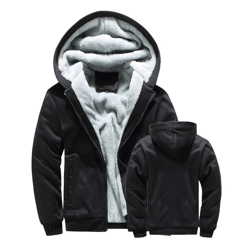 Heren fleecejack met capuchon – Dik & warm voor de winter