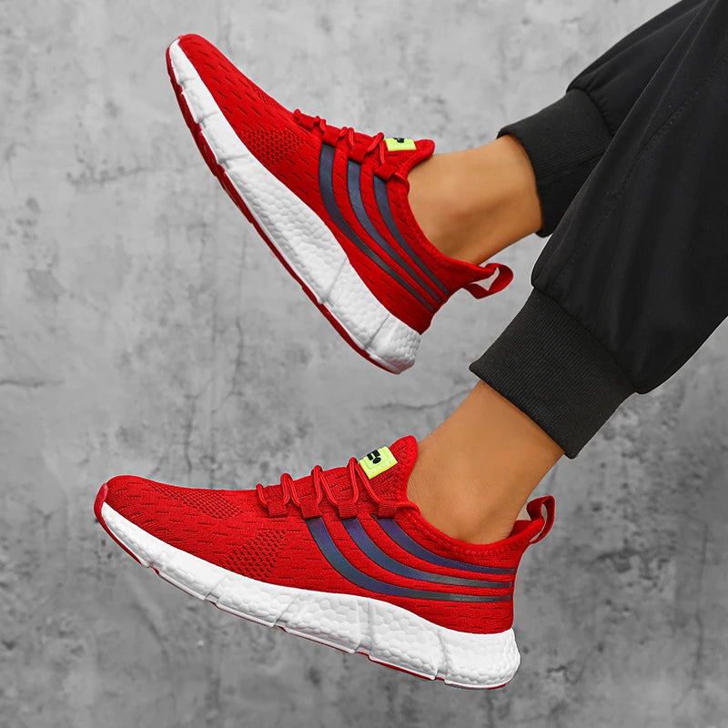Men's Casual Sports Shoes Breathable Lightweight Sneakers Anti-slip Flats Outdoor Running Walking Athletic Jogging Shoes