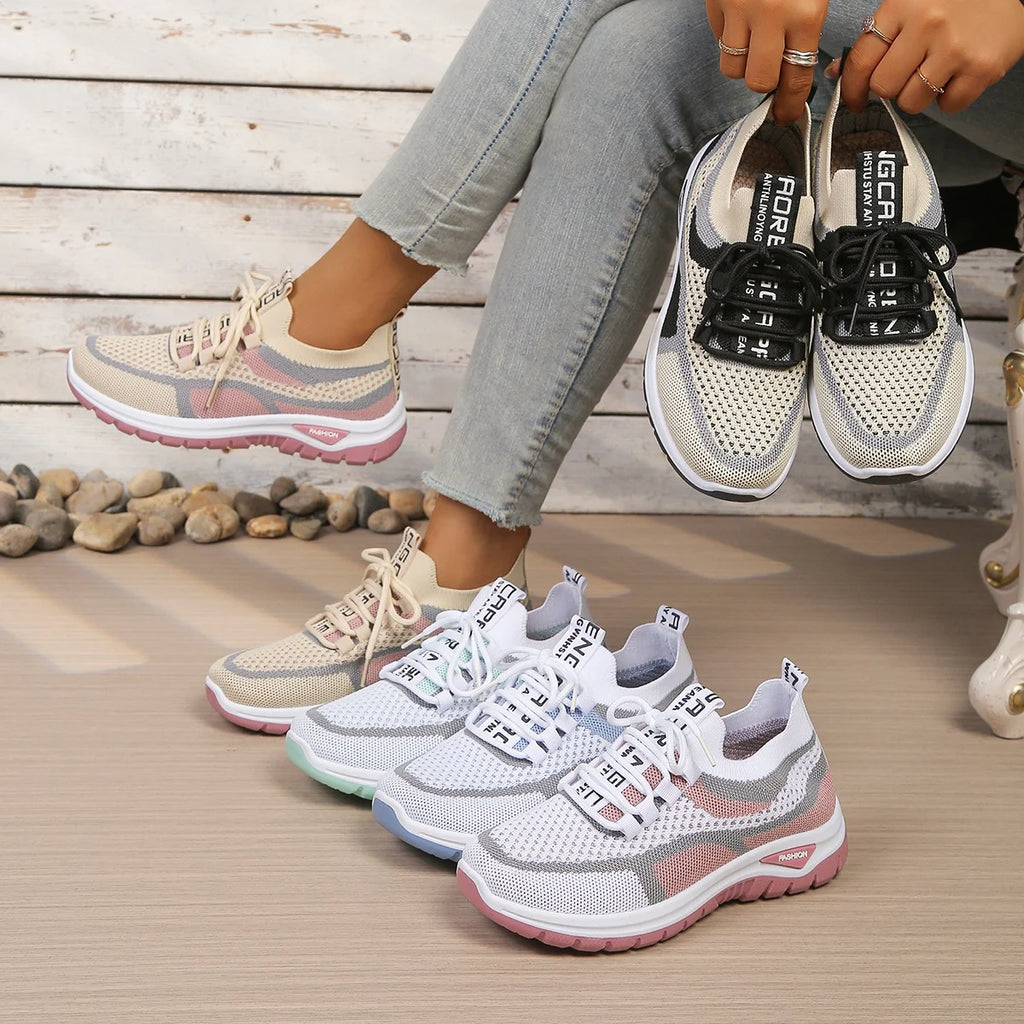 Sneaker alla moda bicolore da donna