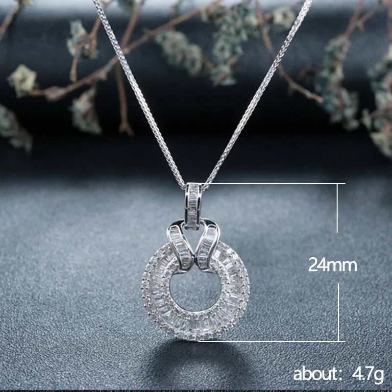 Women's necklace with pendant – Zirconia wedding & bridal