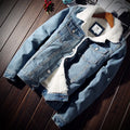 Herren Jeansjacke mit Woll-Futter – Warm & Trendy