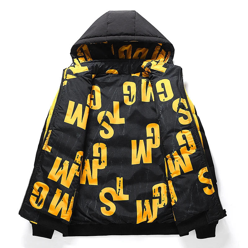 Herren Wendejacke Parka – Abnehmbare Kapuze & Warm